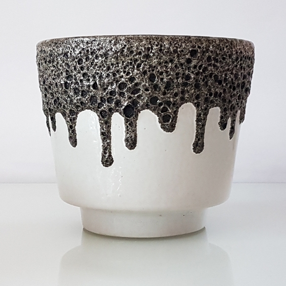 Pair of Emons & Sohne: es keramik vintage lava glaze planters circa 1960s - Picture 7 of 16